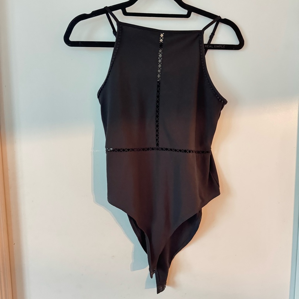 Black High-Neck Bodysuit